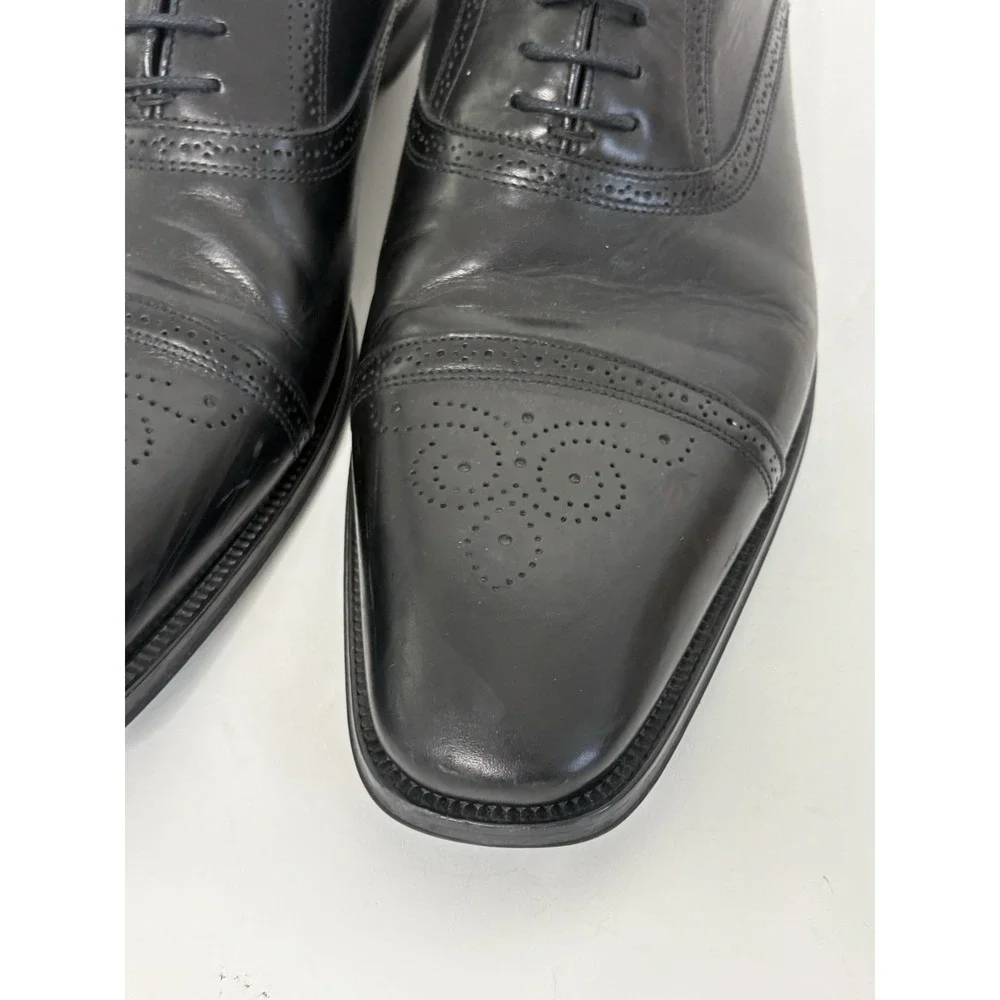 TO BOOT NEW YORK Adam Derrick Men's 13 Black Leather Brogue Captoe Oxford Shoes